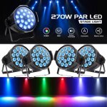 270w jeux de lumière - jajaluya 18 led lumière de scène - pour dj disco fête - pack de 4 270w jeux de lumière - jajaluya 18 led lumière de scène - pour dj disco fête - pack de 4