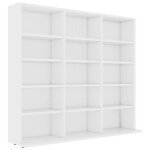 (27732)fixations / meuble de rangement multimdia chicarmoire  cd blanc 100x23x895 cm bois d?ingnierie ...