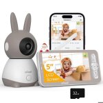Babyphone cam�ra b�b� 2k 5 ptz 360� visiophone connect� smartphone alertes intelligentes vision nocturne ...