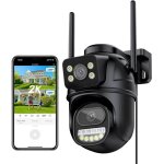 2k camera surveillance wifi exterieure 6mp ptz outdoor ip camra extrieur avec double objectif vision ...