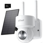 2k cam�ra surveillance wifi ext�rieure sans fil solaire 360�ptz vision nocturne couleur ai / pir d�tection ...