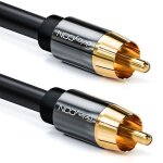 2m c�ble de subwoofer - cinch rca c�ble coaxial num�rique - connecteurs plaqu�s or - c�bles audio - caisson ...