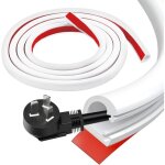 2m goulottes c�bles 15x10mm blanc cache - c�ble demi - rond mural organisation fils hdmi usb s�curit� ...