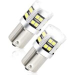 2pcs 1156 ba15s p21w led ampoule 5w 12v - 24v super brillant blanche 7500k �tanche lampe pour feux de ...