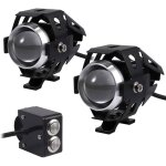 2pcs 15w phare moto feux additionnels led phares anti brouillard projecteur spot led moto 3000lm u5 etanche12 ...