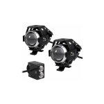 2pcs 15w phare moto feux additionnels led phares avant moto anti brouillard projecteur spot led moto ...