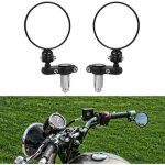 2pcs 7 / 8 22mm moto guidon pliant rtroviseurs handlebarre grips embouts retroviseur latraux miroirs ...