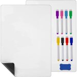 2pcs a4 tableau blanc magn�tique effa�able � sec pour r�frig�rateur 8 stylos pour tableau blanc1 gomme ...