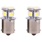 2pcs ampoules de frein de voiture led ba15s r5w 1156 5050 8smd blanc
