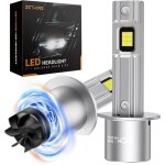 2pcs ampoule h1 led voiture 100w 24000lm 6000k mini lampe sans polarit faisceau haut / bas halogne ...