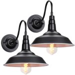 Applique murale - smotop - m�tal noir vintage - 2x e27 - 26x27 cm