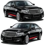2pcs autocollants de carrosserie de voiture bandes latrales en vinyle autocollants tanches accessoires ...