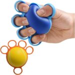 2pcs balle réeducation main et poignée pu ballon dexercice pour les mains balle doigt exercice musculaire ... 2pcs balle réeducation main et poignée pu ballon dexercice pour les mains balle doigt exercice musculaire ...