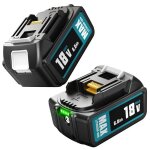 2pcs batterie li - ion 18v 6ah compatible avec makita perceuse sans fil bl1850 scie makita