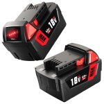 2pcs batterie li - ion 18v 6ah compatible avec milwaukee perceuse sans fil m18 scie milwaukee