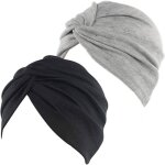 2pcs bonnet turban femme front crois coton stretch bonnet de nuit chapeaux bandeau foulard mode musulmanes ...