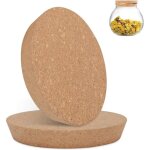 2pcs bouchons coniques en li�ge en bois naturel doux pour bocaux en verre et c�ramique 115 x 100 mm