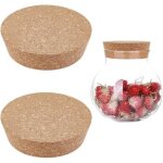 2pcs bouchons coniques en li�ge en bois naturel doux pour bocaux en verre et c�ramique 140 x 120 mm