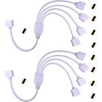 2pcs c�ble diviseur 1 � 4 bande led rgb c�ble s�parateur ruban led r�partiteur 4 broches rallonge 30cm ...
