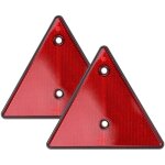 2pcs catadioptre triangle rouge réflecteurs - - triangle reflecteur de signalisation visser fixe 2pcs catadioptre triangle rouge réflecteurs - - triangle reflecteur de signalisation visser fixe