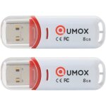 2pcs cl� usb 8go 8gb pen drive usb 2. 0 qumox flash stick rouge / blanc