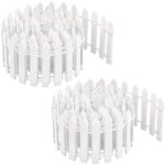 2pcs cltures de jardin miniatures feriques mini palissade en bois blanc clture dcorative miniature ...