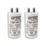 2pcs condensateurs 25uf pour rparation de volet roulant. condensateur cylindriques  2 cosses faston ...