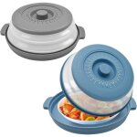 2pcs couvercle pour micro onde avec plateau 2 en 1 pliable cloche micro onde alimentaire prvention eclaboussu ...