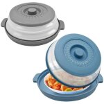2pcs couvercle pour micro onde avec plateau 2 en 1 pliable cloche micro onde alimentaire pr�vention eclaboussu ...