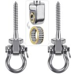 Crochet pivotant hamac inox 304 127 cm - kit fixation 2 pi�ces capacit� jusqu� 1500 lbs