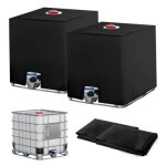2pc pour cuve ibc 1000l b�che recuperateur d eau de pluie anti - uv anti - poussi�re 1000l 116 x 100 ...