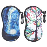 2pcs �tuis � lunettes sac de rangement portable de lunettes de soleil pochette � glissi�re de lunettes ...