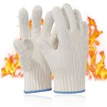 2pcs gant anti chaleur cuisinerobuste gants anti chaleur four avec doigts rsistant  chaleur gants coton ...
