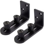 2pcs guide portail coulissant r�glable montage mural roues doubles fond guide pour accessoire de quincaillerie ...