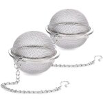 2pcs infuseurs � th� en acier inoxydable boule �pices en maille fine de 52 cm pour th� en vrac filtre ...