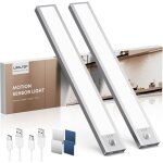 2pcs lampe placard sans fil rechargeable cuisine sous meuble?21 cm 1500mah reglette led lumiere armoire ...