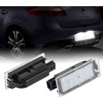 2pcs led clairage plaque dimmatriculation auto ampoules super brillant 18smdpour renault vel satis clio3 ...