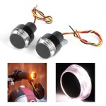2pcs lumire de guidon moto led indicateur de clignotant marqueur latral de poigne dextrmit(lumire ...