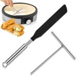 2pcs r�teau etaleur crepe �pandeur de cr�pesensemble spatule et d�pandeur en acier inoxydable r�partiteur ...