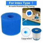 2pcs rutilisable lavable ponge coussin piscine filtre mousse cartouche mousse bassin pour type i