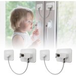2pcs securite fenetre enfant protection bloque fenetre securite placard enfant avec 2 cl�s acier inoxydabledur ...