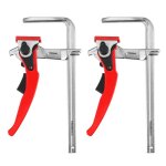 2pcs serre joint  levier pince de table tout en acier avec poigne  levier plage de serrage 160mm profondeur ...