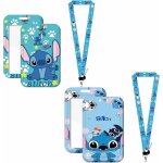 2pcs stitch porte badge avec cordon porte - cartes dtachables cartes didentit cls billets fournitures ...