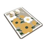 2pc tapis absorbant vaisselle egouttoir machine a cafe de drainage cuisine super sechage gouttoir evier ...
