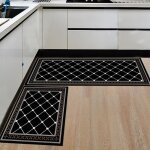 2pcs tapis d'entr�e tapis de cuisine devant evier lavable interieur tapis de chambre adulte tapis de ...