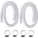 2pcs tuyau piscine 32mm pour piscine hors sol 150cm / 59in tuyau pour pompe de piscine pour intex 330 ...