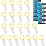 2pcs0 guirlandes lumineuses  piles1m 10leds blanc chaud haute luminosit mini ledtanche bouteille pour ...