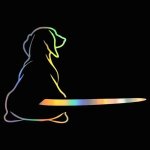 2pcsautocollant pour essuie - glace arri�re en forme de chien - imperm�able - motif dessin anim� - d�coration ...