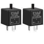 2pices 12v 3broches relais clignotant rglable pour les clignotants de led cf - 13kt voiture moto relais ...