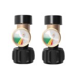 2pices indicateur de niveau de jauge de rservoir de propane rv compteur de pression de gaz avec connexion ...